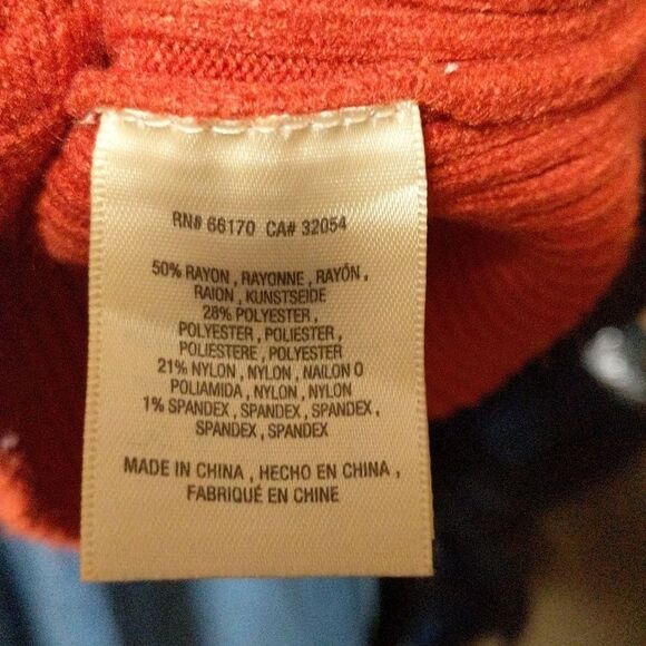 MOTH Anthropologie burnt orange balloon sleeve cabin crewneck pull over sweater - Picture 5 of 7